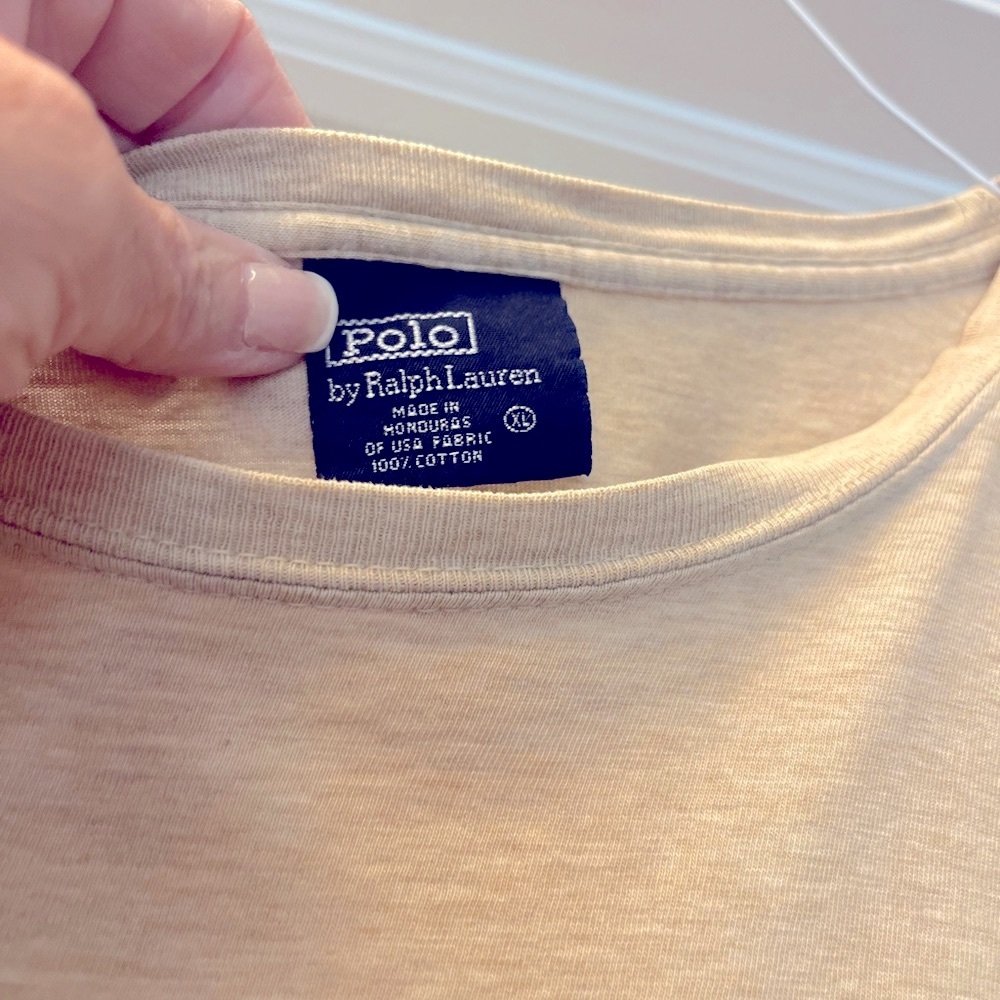 Polo by Ralph Lauren Men's Gray and Tan T-Shirts - Picture 4 of 5